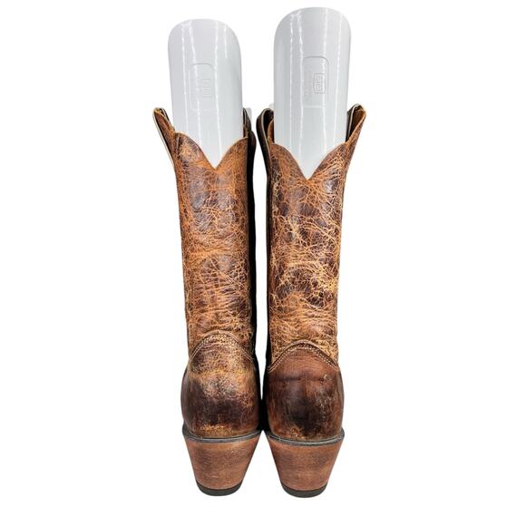 Justin Women’s Bent Rail Wildwood Brown Distressed Cowgirl Boot Size US 7 B - Picture 8 of 10